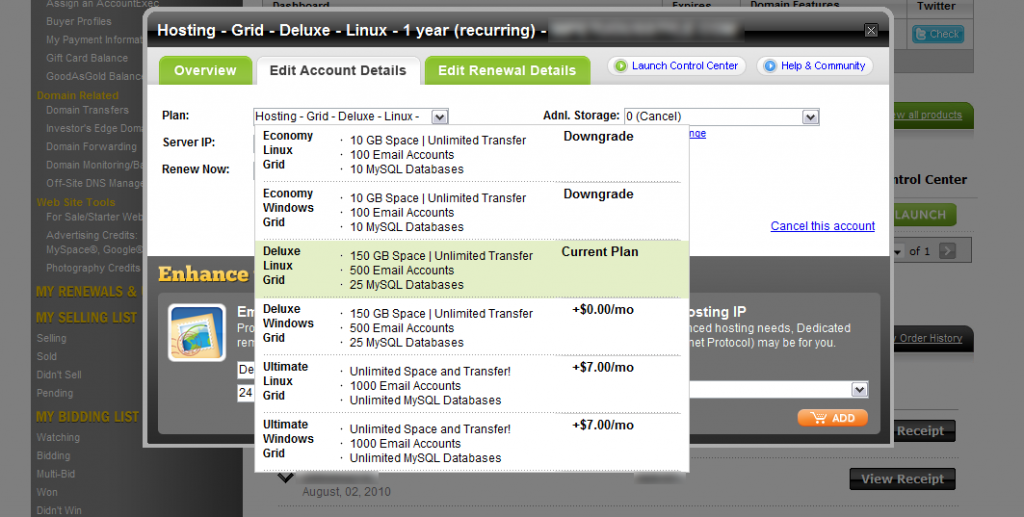 Switching to Linux Hosting on GoDaddy